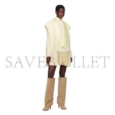 MAISON MARGIELA TAN ANATOMIC SLIP-ON SUEDE TALL BOOTS 252188F115000